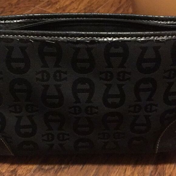 Eitienne Aigner Black Logo Purse - Good Preowned Condition - Picture 6 of 13